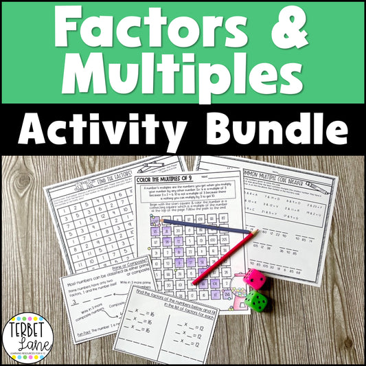 Factors and Multiples Activities Bundle