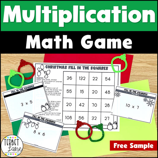 Christmas Themed Multiplication Game Free | Math