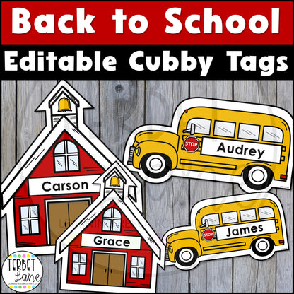 Editable Back to School Cubby Tags | Locker Labels