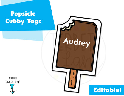 Editable Summer Cubby Name Tags Bundle