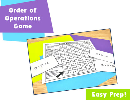 Order of Operations Math Game | Parentheses Brackets Braces | PEMDAS