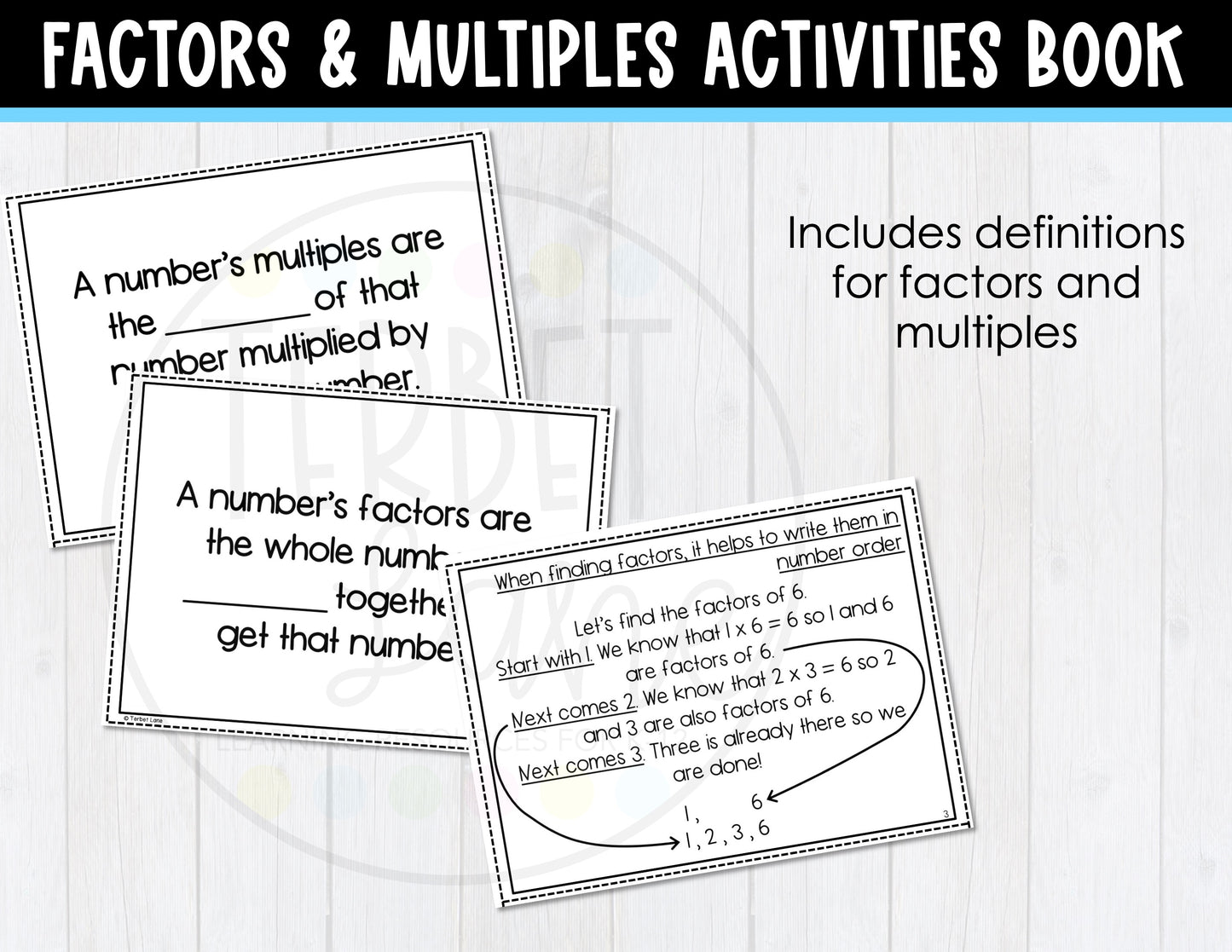 Factors and Multiples Activities Book