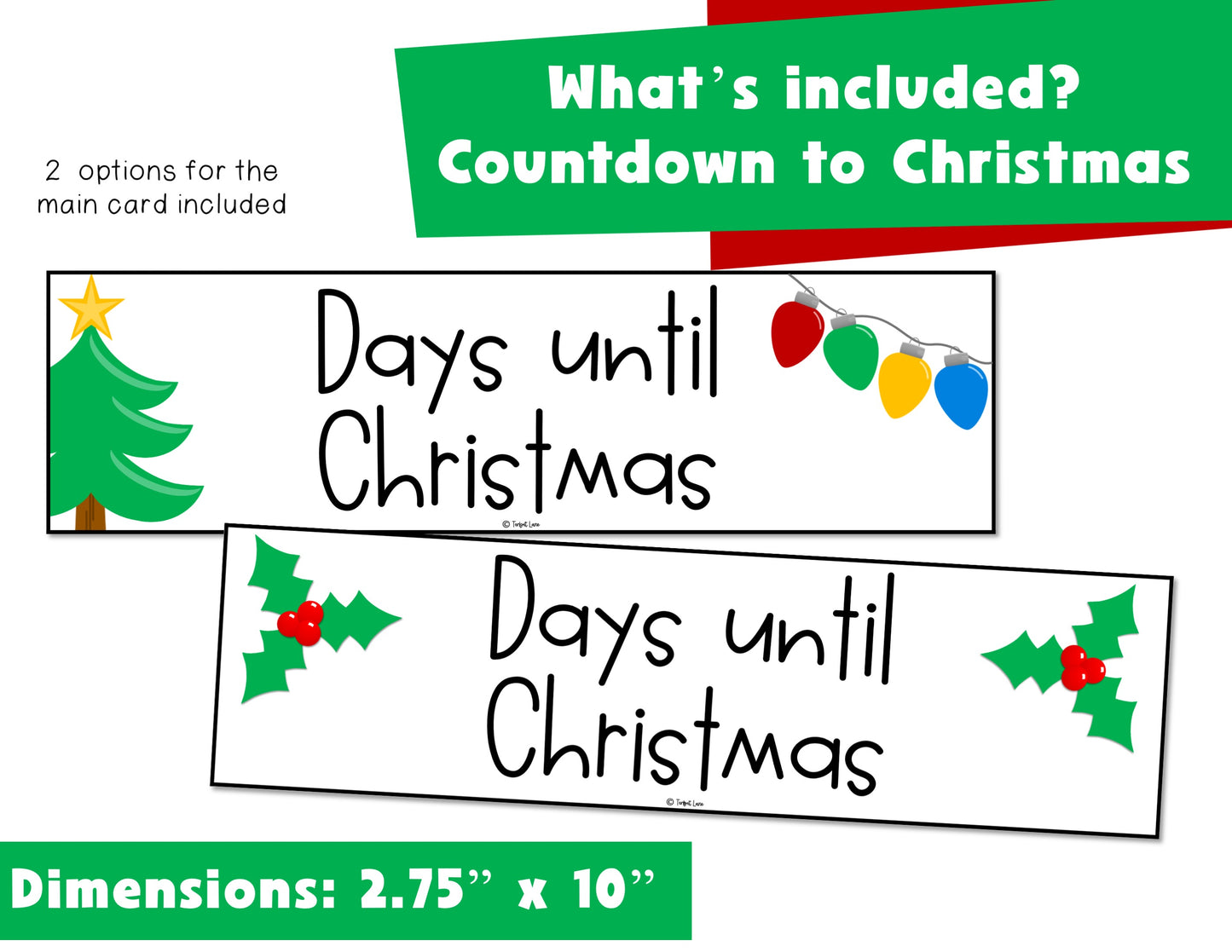 Countdown to Christmas Break Flip Calendar Christmas Countdown Calendar