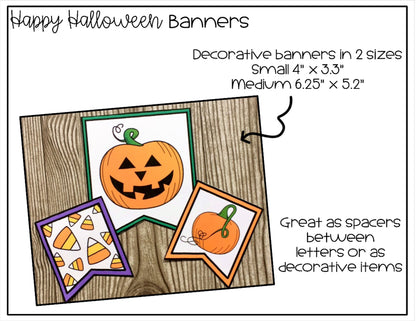 Halloween Bulletin Board Letters & Editable Name Tags