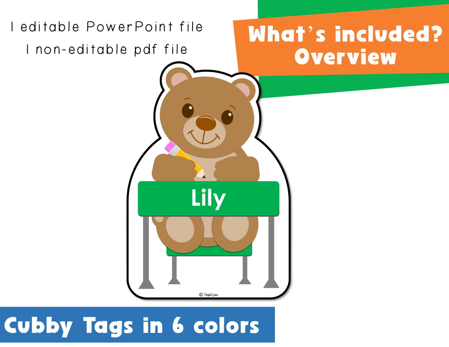 Editable Bears at School Cubby Tags | Fall Cubby Tags