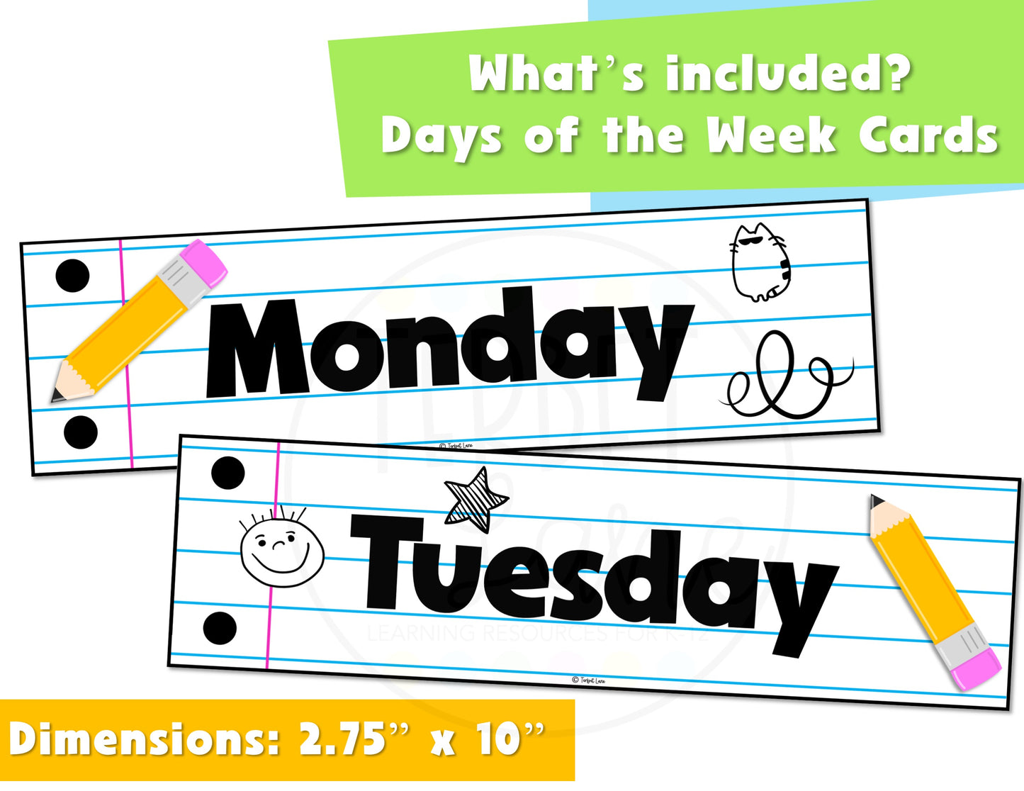 School Theme Daily Flip Calendar Classroom Printable Days in School Counter