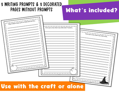 Halloween Craftivity Writing Prompts Second Grade First Grade Halloween Writing