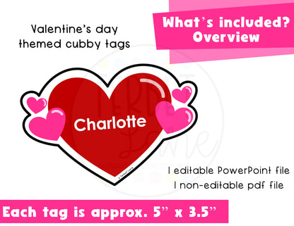 Editable Valentine's Day Cubby Tags | Locker Labels