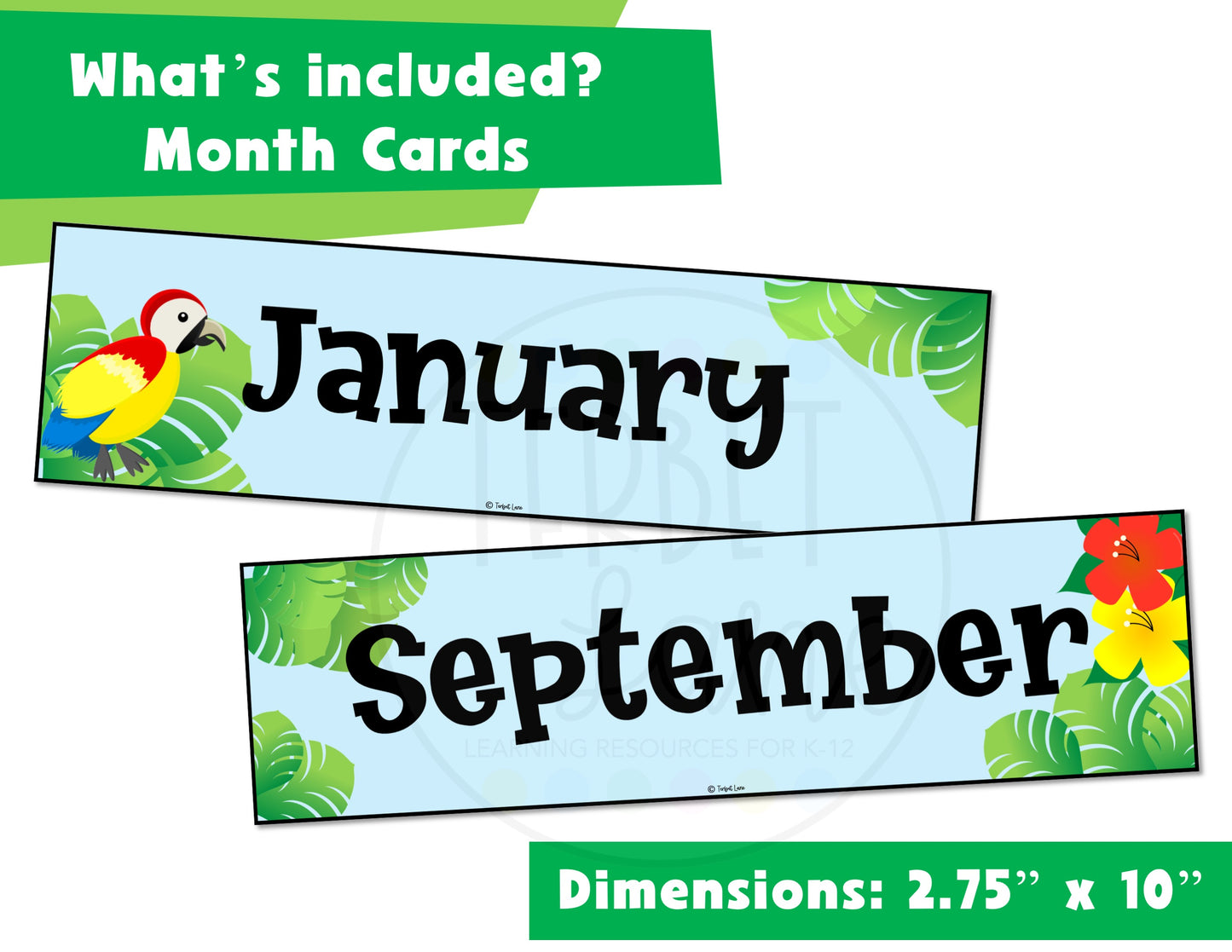 Tropical Jungle Flip Calendar