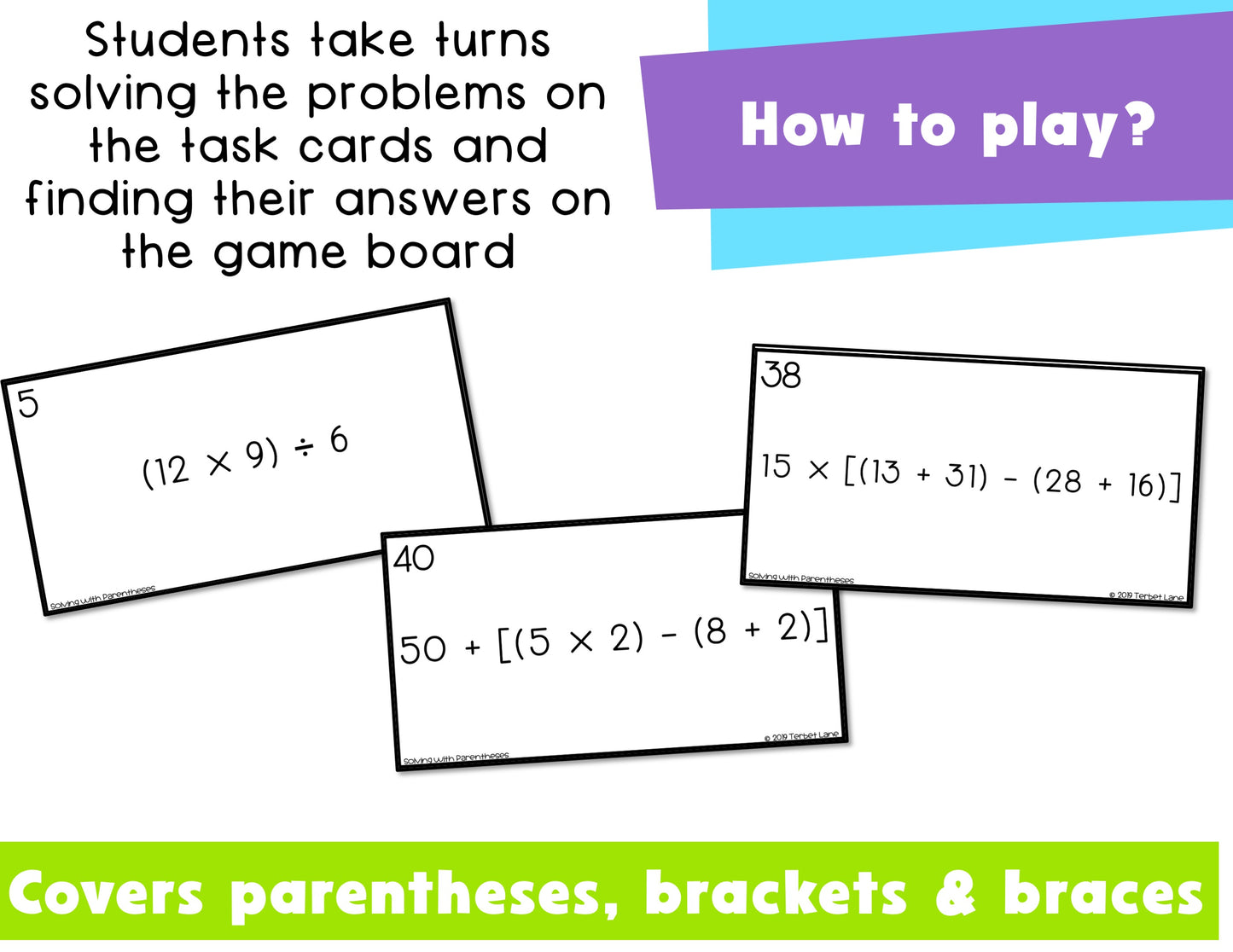Order of Operations Math Game | Parentheses Brackets Braces | PEMDAS