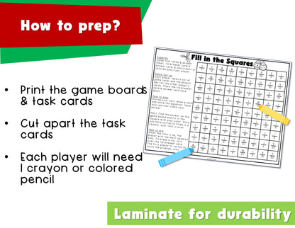 Adding and Subtracting Fractions Christmas - Fractions with Like Denominators