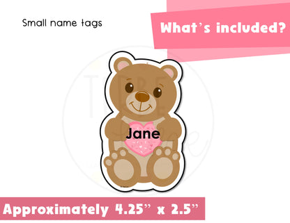 Editable Valentine Cubby Tags | Winter Cubby Name Tags