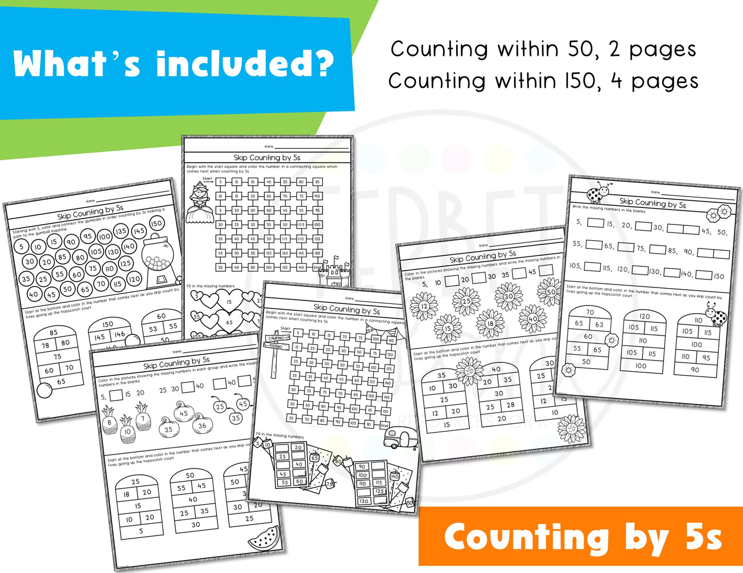Skip Counting Math Worksheets