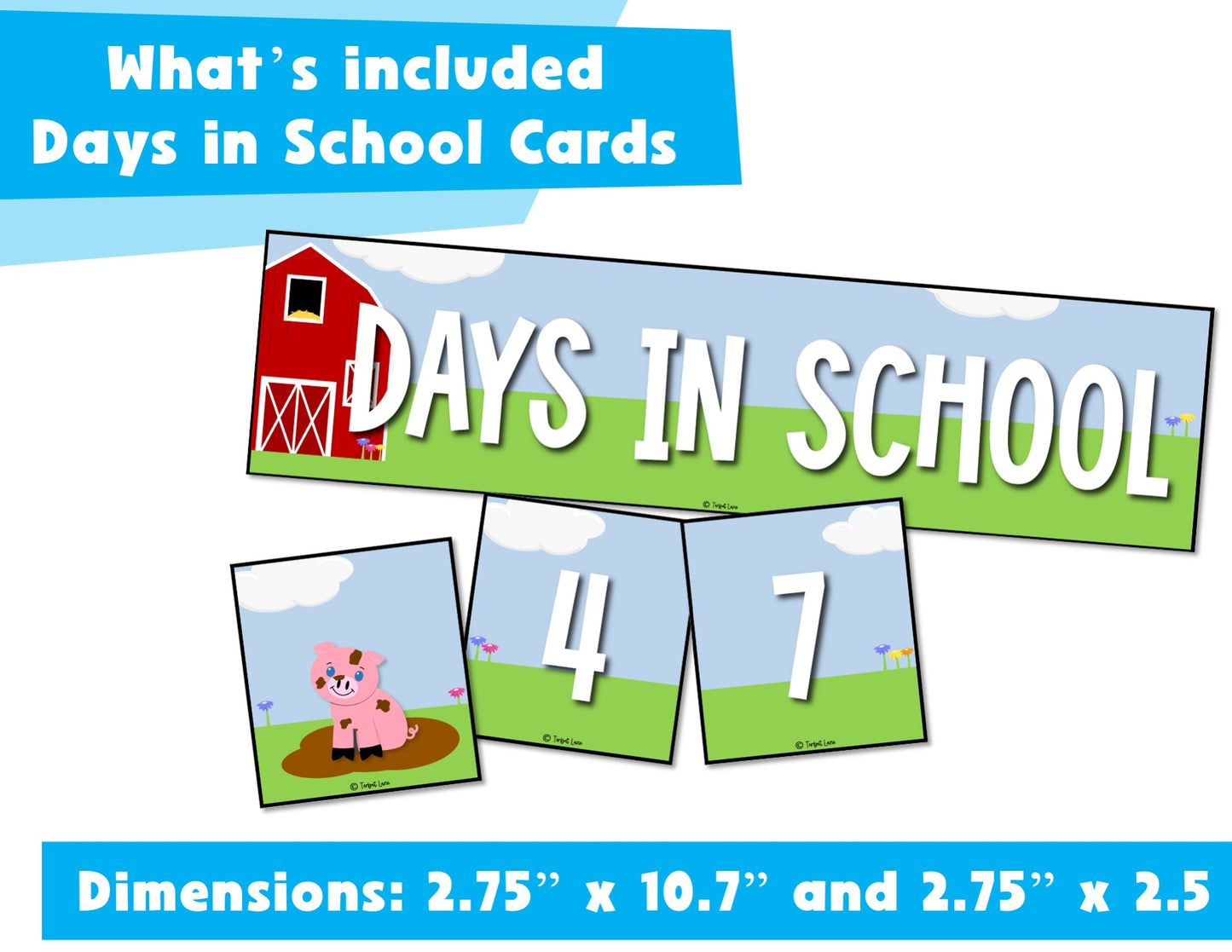 Farm Theme Daily Flip Calendar Classroom Printable | Days in School