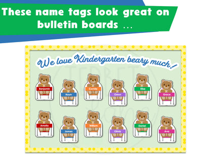 Editable Bears at School Cubby Tags | Fall Cubby Tags