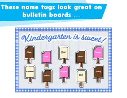 Editable Summer Cubby Name Tags Bundle