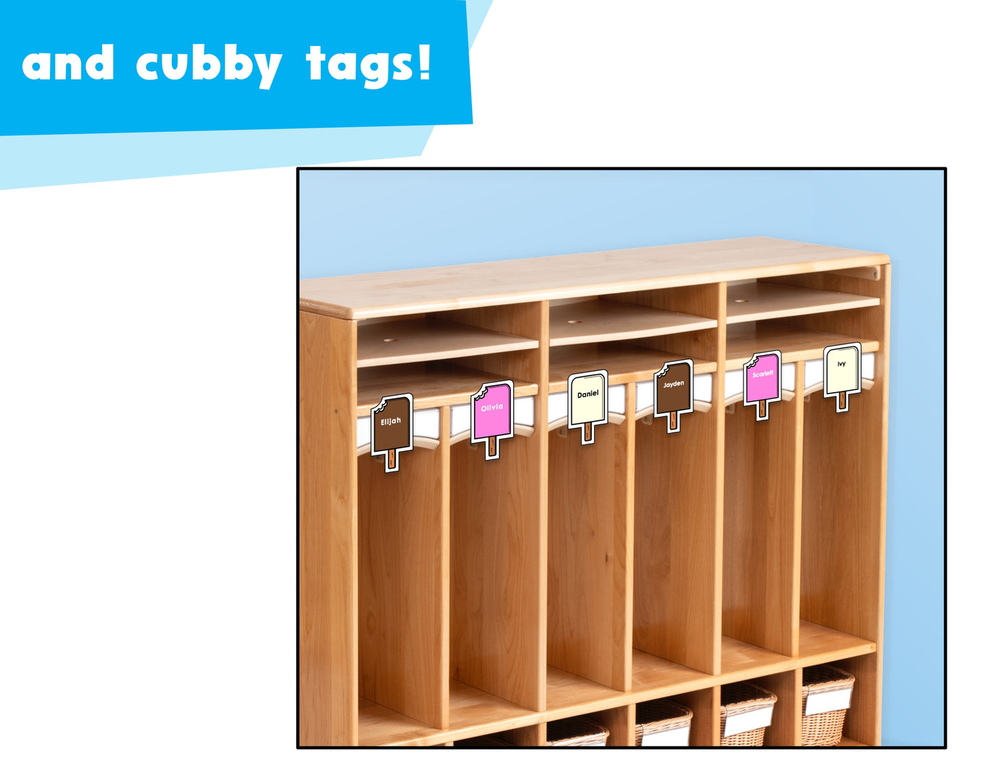 Editable Summer Cubby Name Tags Bundle