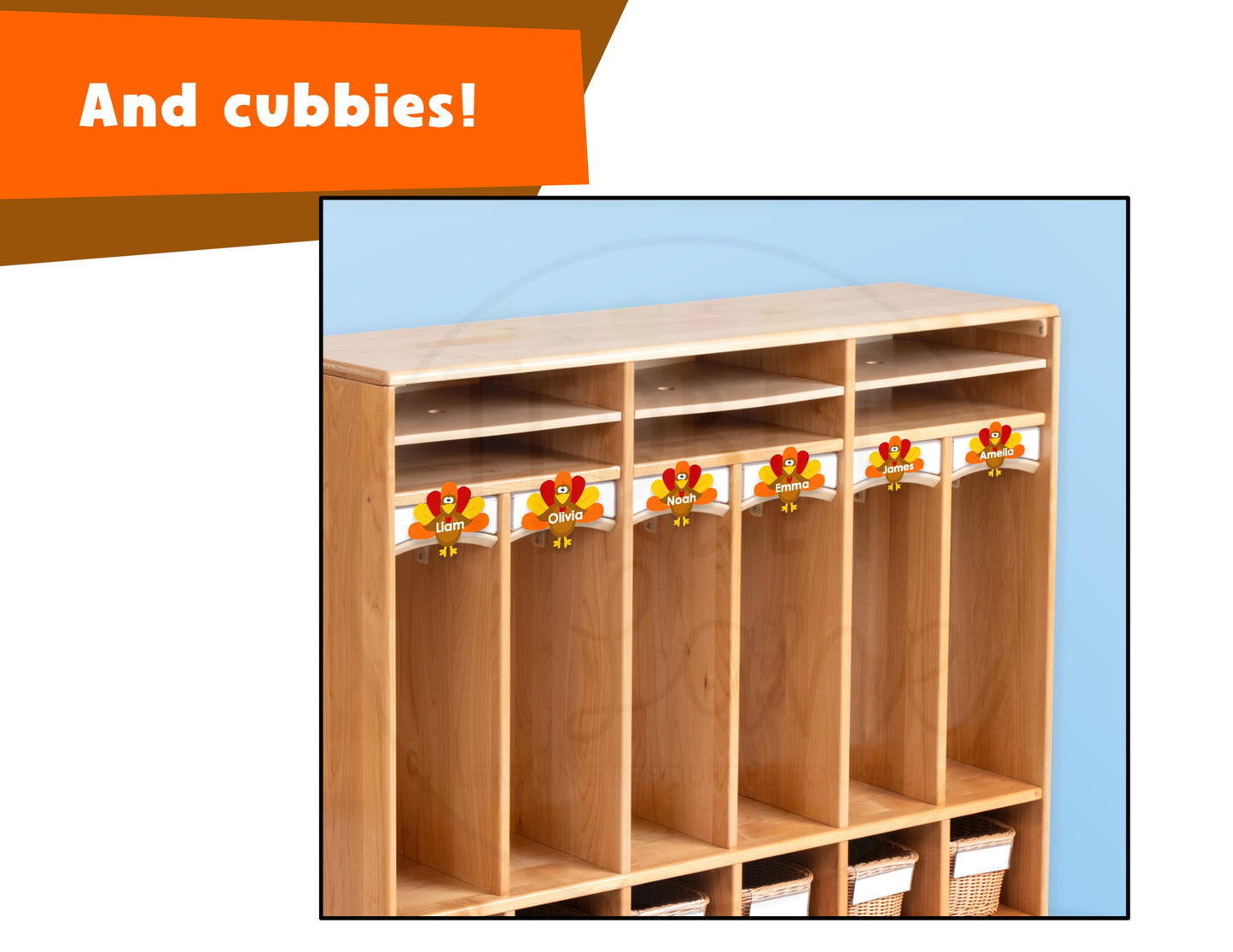 Editable Thanksgiving Cubby Tags | Locker Labels