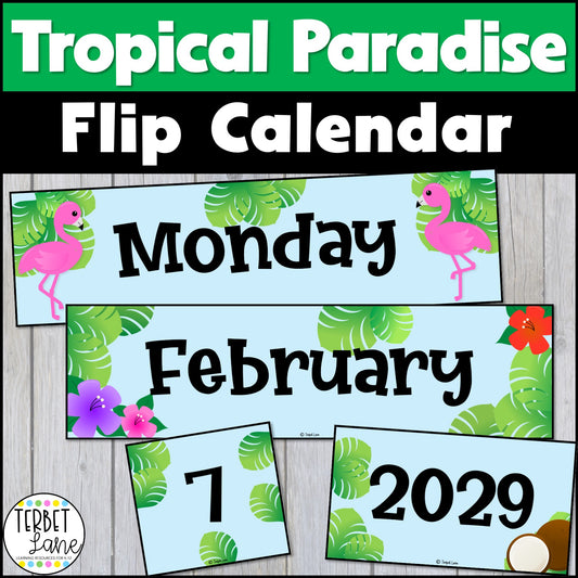 Tropical Jungle Flip Calendar