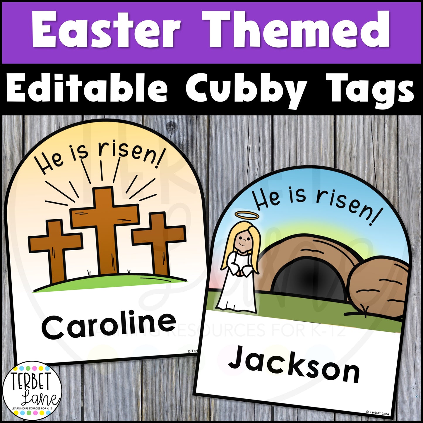 Editable Easter Cubby Tags | Christian Locker Labels