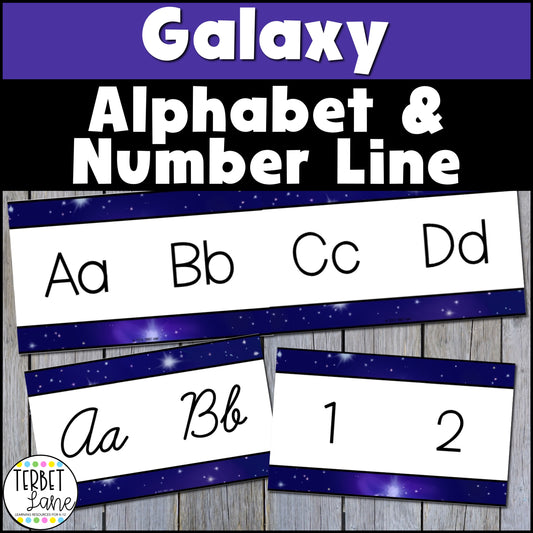 Space Theme Alphabet Cards | Cursive Alphabet Posters