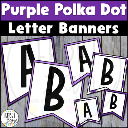 Polka Dot Letter Banners