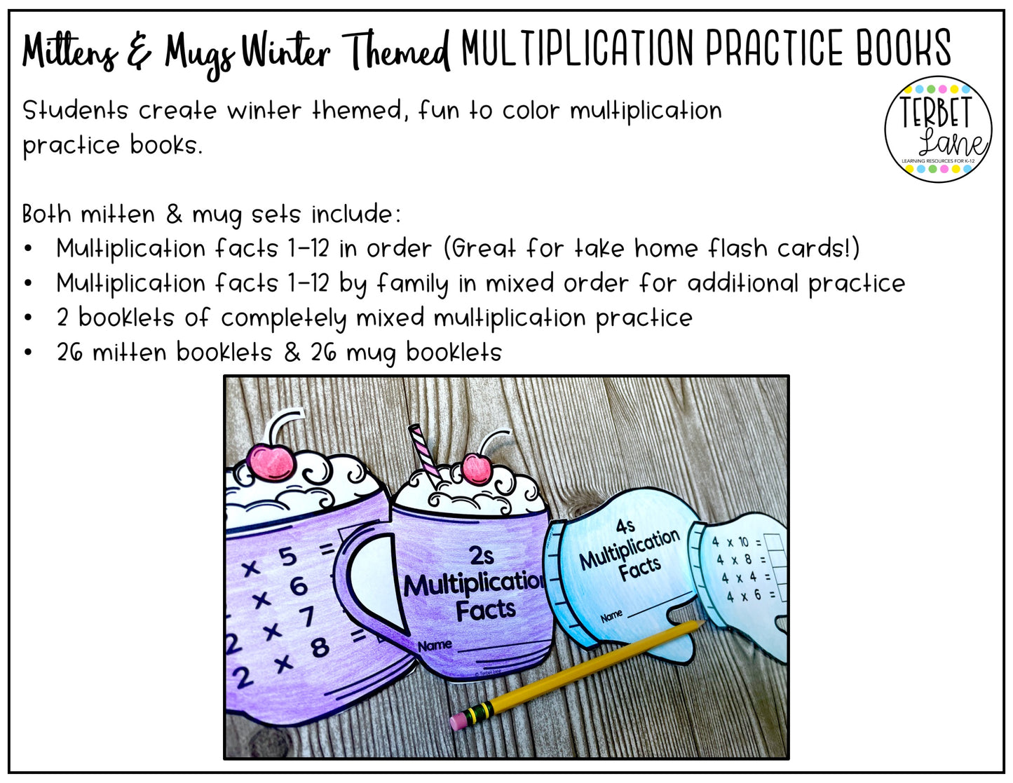 Winter Multiplication Facts Practice Books