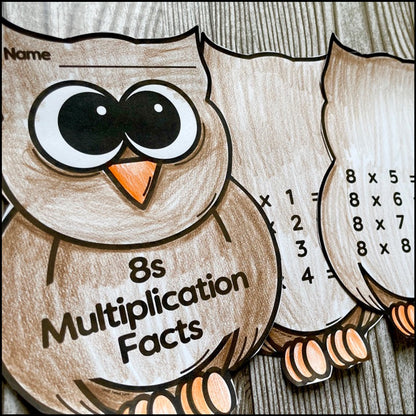 Fall Themed Multiplication Facts Math Practice Books
