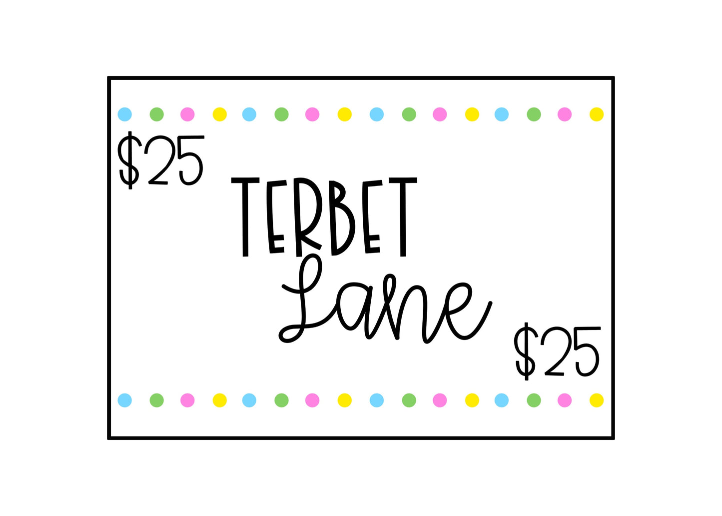Terbet Lane Gift Card