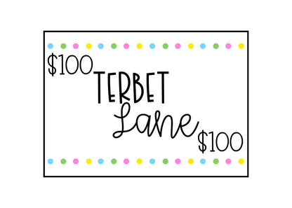 Terbet Lane Gift Card
