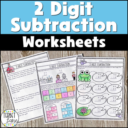 2 Digit Subtraction With Regrouping Math Worksheets