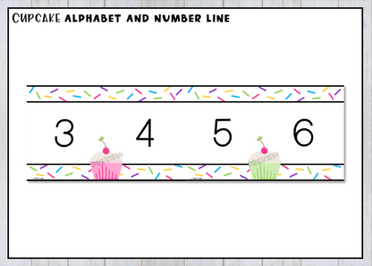 Cupcake Themed Alphabet Cards